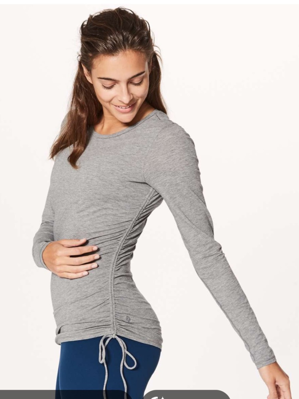 lululemon athletica Cinch-Side Long Sleeve Top - Heather Gray